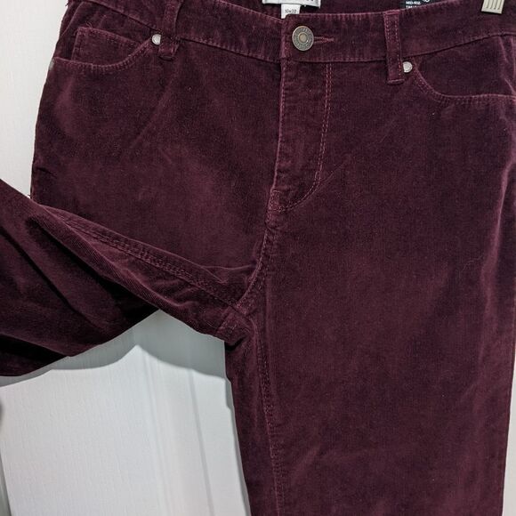 Copy - Buffalo burgundy corduroy mid rise pants velvet pants 10 x 32 A3 - Picture 4 of 11